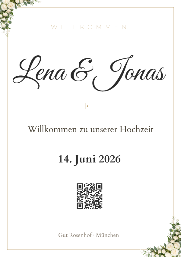 Willkommensschild „Klara" – Klassik